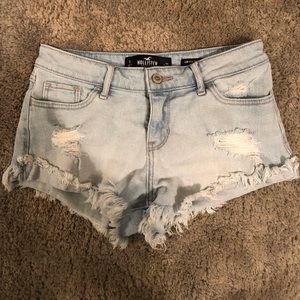 Hollister light-wash  distressed shorts